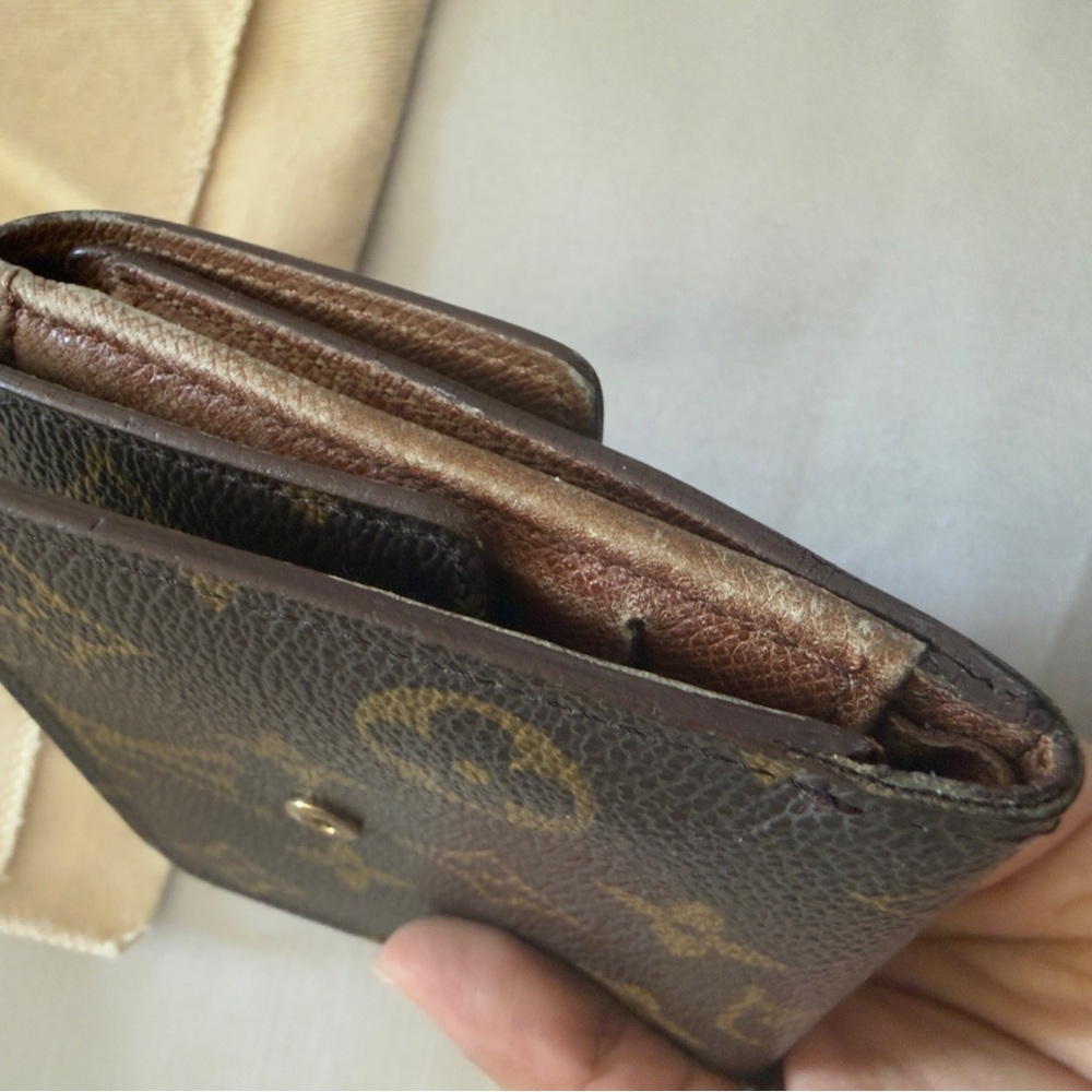 Louis Vuitton Monogram Canvas Compact Card Holder in Brown and Gold - Picture 10 of 12